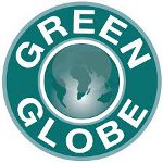 green globe label