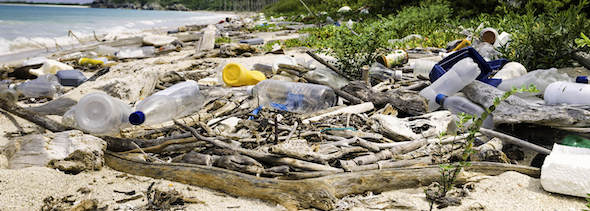 Plastikmüll am Strand