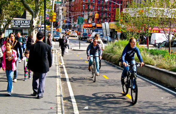 Velofahrer in New York City